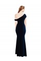 Bleu marine foncé Sirène Crêpe Stretch Longue Formelles Robes demoiselle d'honneur / Robes de soirée / Robes de bal Prix Réduit