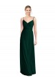 Evergreen Trapèze Bretelles spaghetti Col V Mousseline Longue Robes demoiselle d'honneur Prix Réduit