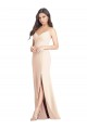 Trompette Bretelles spaghetti Crêpe Stretch Longue Robes demoiselle d'honneur / Robes de bal Prix Réduit
